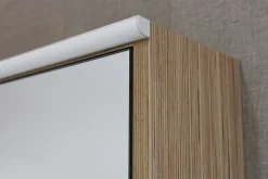 Armoire De Toilette|Decotec Armoire de salle de bains lumineuse LED avec miroir effet bois l.120 x H.70 x P.18 cm, Havana