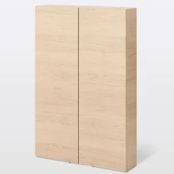 Meuble Wc|Armoire De Salle De Bains|GoodHome Armoire de salle de bains faible profondeur effet chêne l.60 x H.90 x P.15 cm, Imandra