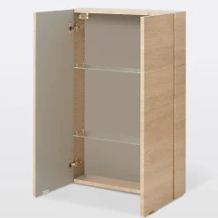 Meuble Wc|Armoire De Salle De Bains|GoodHome Armoire de salle de bains faible profondeur effet chêne l.60 x H.90 x P.15 cm, Imandra