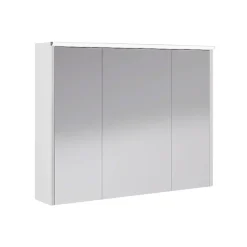 Armoire De Toilette|Decotec Armoire de salle de bains éclairante avec miroir Archi blanc mat 90 cm