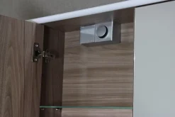 Armoire De Toilette|Decotec Armoire de salle de bains éclairante avec miroir Archi blanc mat 90 cm