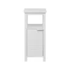 Meuble De Salle De Bains Faible Profondeur|Mobili Rebecca Armoire de Salle de Bains à Portes MDF Blanc Peu Encombrante Rebecca Mobili