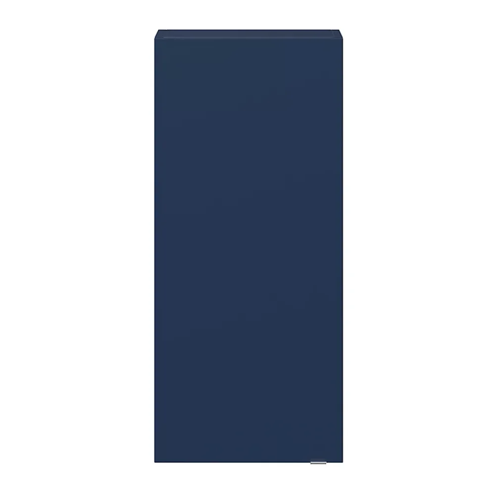 GoodHome Armoire de salle de bains faible profondeur bleu nuit mat l.40 x H.90 x P.15 cm, Imandra