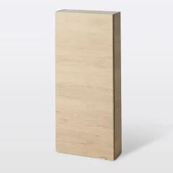 GoodHome Armoire de salle de bains faible profondeur effet chêne l.40 x H.90 x P.15 cm, Imandra