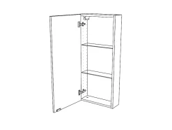 GoodHome Armoire de salle de bains faible profondeur effet chêne l.40 x H.90 x P.15 cm, Imandra