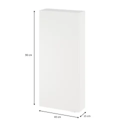 Armoire De Salle De Bains|GoodHome Armoire de salle de bains faible profondeur blanc mat l.40 x H.90 x P.15 cm, Imandra