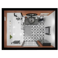 GoodHome Armoire de salle de bains faible profondeur noir mat l.40 x H.90 x P.15 cm, Imandra