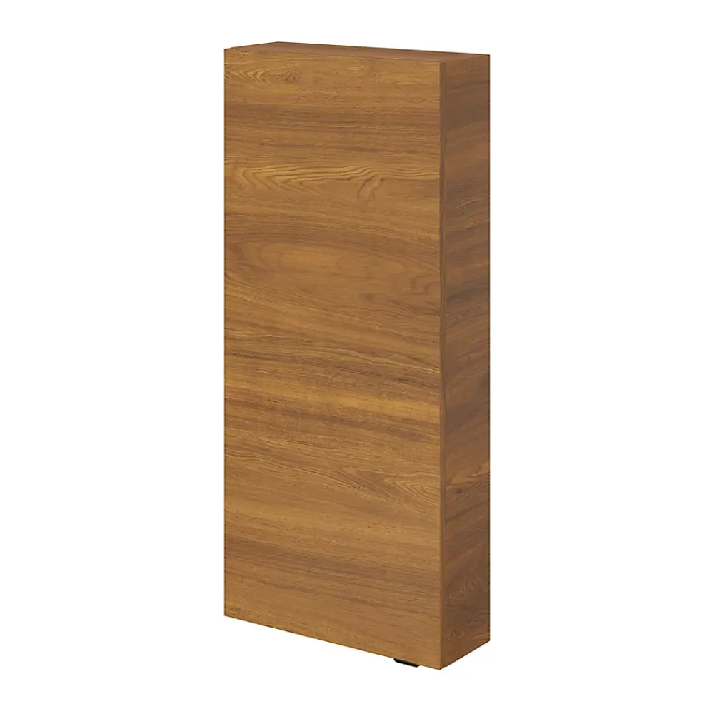 GoodHome Armoire de salle de bains faible profondeur effet noyer l.40 x H.90 x P.15 cm, Imandra
