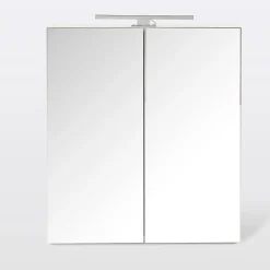 Cooke & Lewis Armoire de salle de bains Indra miroir éclairant L. 60 x H. 67 x P. 14,6 cm
