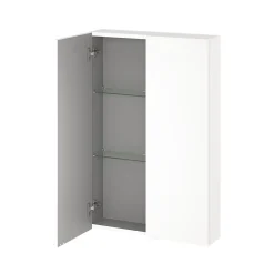 GoodHome Armoire de salle de bains faible profondeur blanc mat l.60 x H.90 x P.15 cm, Imandra