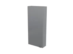 Meuble Wc|Colonne De Salle De Bains|GoodHome Armoire de salle de bains faible profondeur gris brillant l.40 x H.90 x P.15 cm, Imandra