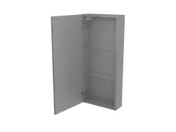 Meuble Wc|Colonne De Salle De Bains|GoodHome Armoire de salle de bains faible profondeur gris brillant l.40 x H.90 x P.15 cm, Imandra