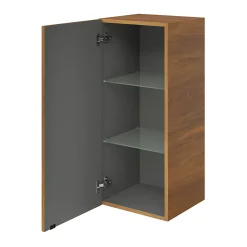 Colonne De Salle De Bains|Meuble De Salle De Bains Faible Profondeur|GoodHome Armoire de salle de bains effet noyer l.40 x H.90 x P.36 cm, Imandra