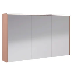 Decotec Armoire de salle de bains éclairante avec miroir Archi terracotta mat 120 cm