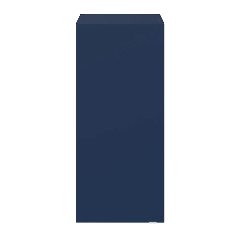 GoodHome Armoire de salle de bains bleu nuit mat l.40 x H.90 x P.36 cm, Imandra
