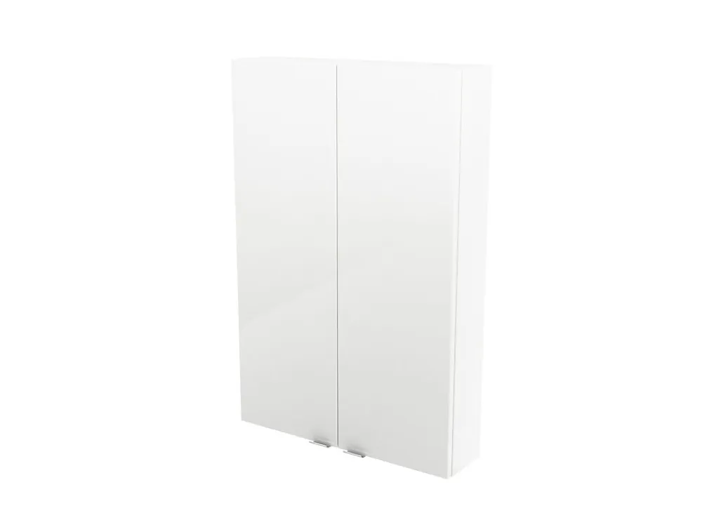 GoodHome Armoire de salle de bains faible profondeur blanc brillant l.60 x H.90 x P.15 cm, Imandra