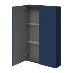 Meuble Wc|GoodHome Armoire de salle de bains faible profondeur bleu nuit mat l.60 x H.90 x P.15 cm, Imandra