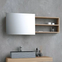 Byca Armoire de toilette 100 cm en Chêne naturel - Hémi
