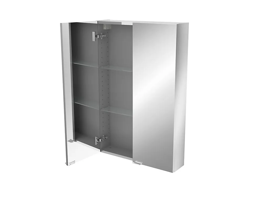 Armoire De Toilette|Meuble De Salle De Bains Faible Profondeur|GoodHome Armoire de toilette avec miroir l.60 x H.90 x P.15 cm, Imandra