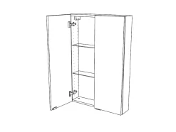 Armoire De Toilette|Meuble De Salle De Bains Faible Profondeur|GoodHome Armoire de toilette avec miroir l.60 x H.90 x P.15 cm, Imandra