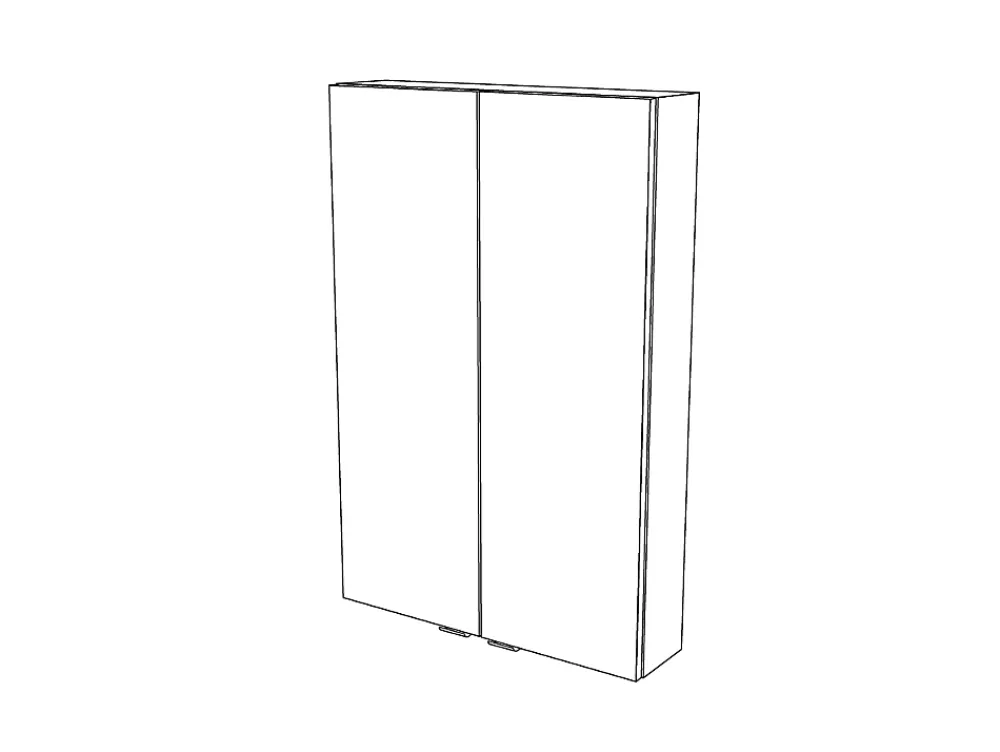 Armoire De Toilette|Meuble De Salle De Bains Faible Profondeur|GoodHome Armoire de toilette avec miroir l.60 x H.90 x P.15 cm, Imandra