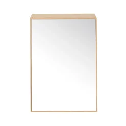 Armoire De Toilette|Meuble De Salle De Bains Faible Profondeur|GoodHome Armoire de toilette avec miroir l.50 x H.70 x P.15 cm, placage chêne, Avela