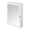 GoodHome Armoire de toilette blanc mat l.50 x H.70 x P.15 cm, Perma