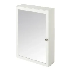 GoodHome Armoire de toilette blanc mat l.50 x H.70 x P.15 cm, Perma