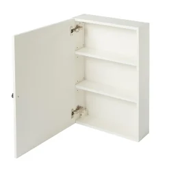 GoodHome Armoire de toilette blanc mat l.50 x H.70 x P.15 cm, Perma