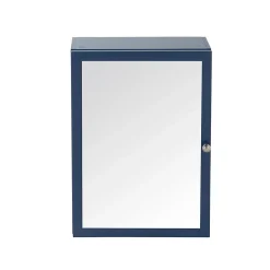 GoodHome Armoire de toilette bleu mat l.50 x H.70 x P.15 cm, Perma