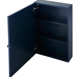 GoodHome Armoire de toilette bleu mat l.50 x H.70 x P.15 cm, Perma