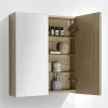 Armoire De Toilette|Stano Armoire de toilette bloc-miroir SIENA largeur 60 cm chêne clair texture
