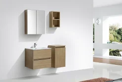 Armoire De Toilette|Stano Armoire de toilette bloc-miroir SIENA largeur 60 cm chêne clair texture