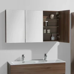 Stano Armoire de toilette bloc-miroir SIENA largeur 120 cm noyer