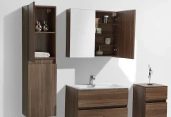 Stano Armoire de toilette bloc-miroir SIENA largeur 80 cm noyer