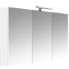 Planète Bain Armoire de toilette éclairante 3 portes 120 cm blanche Juno 2
