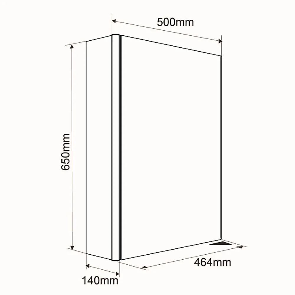 Planète Bain Armoire de toilette éclairante Stella 50 cm 1 porte