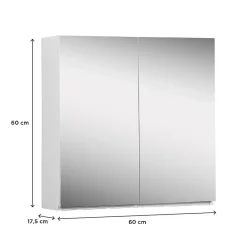 Armoire De Toilette|Mob-In Armoire de toilette 60cm double porte avec miroirs WILL