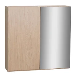 Mob-In Armoire de toilette 60cm double porte WILL décor chêne porte + miroir