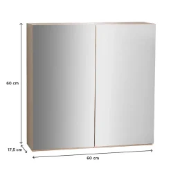 Mob-In Armoire de toilette 60cm double porte avec miroirs WILL