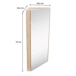 Mob-In Armoire de toilette d'angle CLEO
