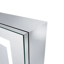 Armoire De Toilette|Sirhona Armoire de toilette en Acier Inoxydable Miroir double 60x70 cm Interrupteur tactile LED + Prise rasoir + Grand rangement