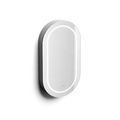 Poalgi Armoire de toilette LED aluminium MANILLONS 1p miroir l. 50 cm H. 90 cm P. 14 cm - Mint