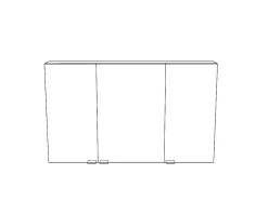 GoodHome Armoire de toilette miroir l.100 x H.60 x P.15 cm, Imandra