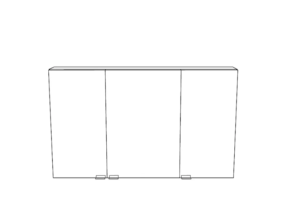 GoodHome Armoire de toilette miroir l.100 x H.60 x P.15 cm, Imandra