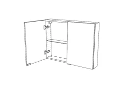 Armoire De Toilette|Meuble De Salle De Bains Faible Profondeur|GoodHome Armoire de toilette miroir l.80 x H.60 x P.15 cm, Imandra