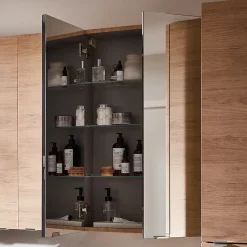 GoodHome Armoire de toilette miroir l.80 x H.90 x P.15 cm, Imandra