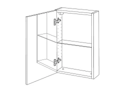 GoodHome Armoire de toilette miroir l.40 x H.60 x P.15 cm, Imandra