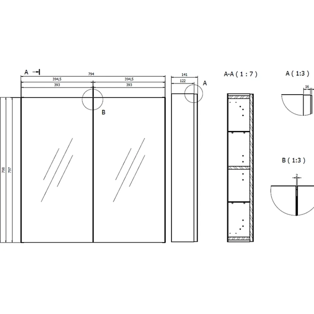 Armoire De Toilette|Planète Bain Armoire de toilette miroir 80 cm blanc brillant Malta