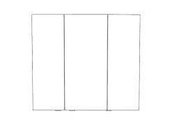 GoodHome Armoire de toilette miroir l.100 x H.90 x P.15 cm, Imandra